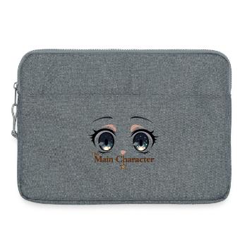 Le personnage principal regarde la nuit étoilée - Sacoche pour ordinateur portable 15 pouces - gris chiné - Devant