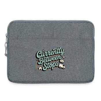 Entre les arrêts | Humour du facteur livreur - Sacoche pour ordinateur portable 15 pouces - gris chiné - Devant