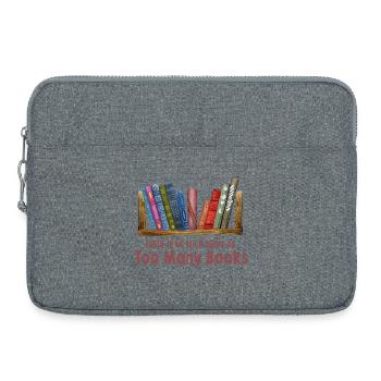 There Is No Such Thing As Too Many Books - Laptop bag 15" - heather grey - Front