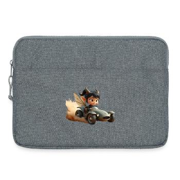 Abenteuerkobold im Sandwagen - Laptoptasche 15" - Grau meliert - Vorne
