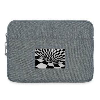 Tunnel Carreaux Noir et Blanc - Sacoche pour ordinateur portable 15 pouces - gris chiné - Devant