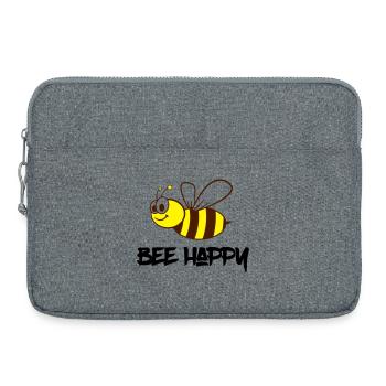 Bee happy - Sacoche pour ordinateur portable 15 pouces - gris chiné - Devant