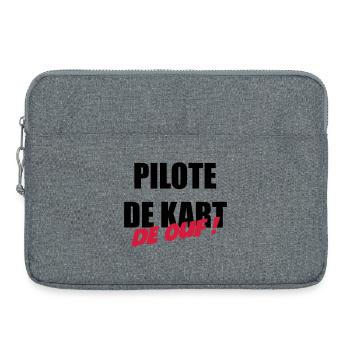 Karting / Kart / Go-Kart / Sport / Driver - Laptop bag 15" - heather grey - Front