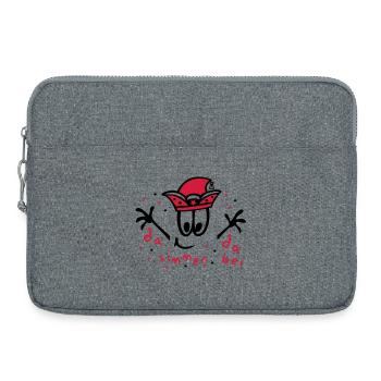 Fasching mit Konfetti, Karneval - Laptoptasche 15" - Grau meliert - Vorne