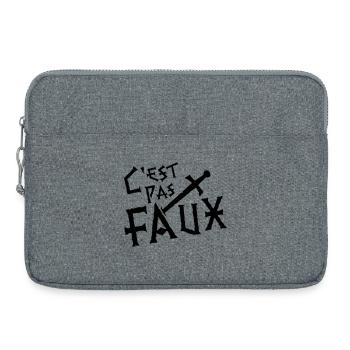 C'est pas faux ! légende de Camelot - Sacoche pour ordinateur portable 15 pouces - gris chiné - Devant