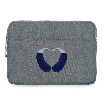 Heart and Hearing Aid - Laptop bag 15" - heather grey - Front