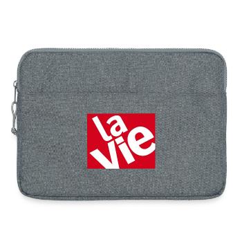 La Vie Rouge Typo Art - Sacoche pour ordinateur portable 15 pouces - gris chiné - Devant