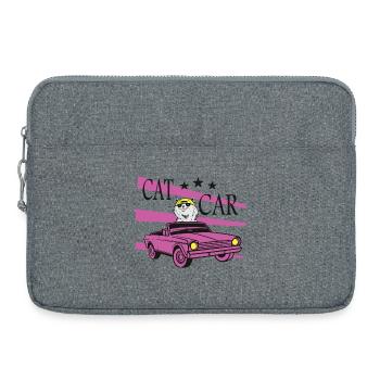 Voiture de chat - Sacoche pour ordinateur portable 15 pouces - gris chiné - Devant