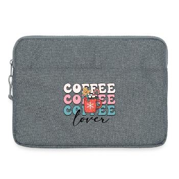 Amateur de café - Sacoche pour ordinateur portable 15 pouces - gris chiné - Devant