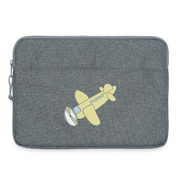 Bande dessinée d’avion - Sacoche pour ordinateur portable 15 pouces - gris chiné - Devant