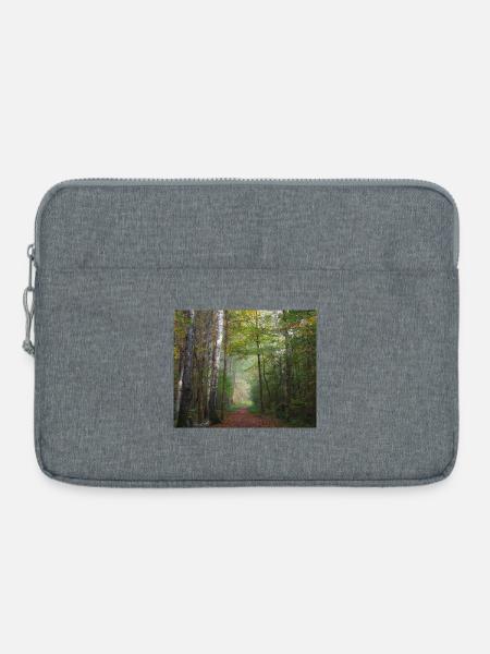 Foto eines Herbstwaldes - Laptoptasche 15" - Grau meliert