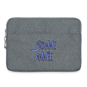BONNE ANNEE. NOËL. ANNEE. ANNIVERSAIRE. RETRAITE. - Sacoche pour ordinateur portable 15 pouces - gris chiné - Devant