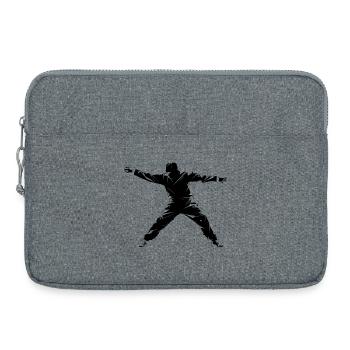 Breakdance Zeichnung - Laptoptasche 15" - Grau meliert - Vorne