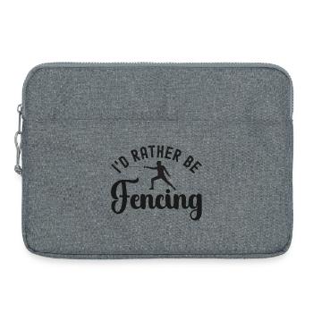 Fencing Fencer Female Fencer - Laptop bag 15" - heather grey - Front