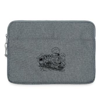 Locomotive Drawing - Laptop bag 15" - heather grey - Front