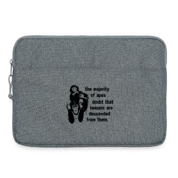 The Majority of Apes Doubt - Laptop bag 15" - heather grey - Front