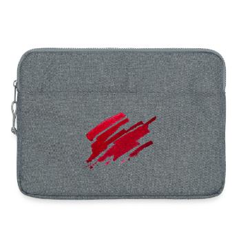 Farbe - Rot - Abstrakt - Laptoptasche 15" - Grau meliert - Vorne