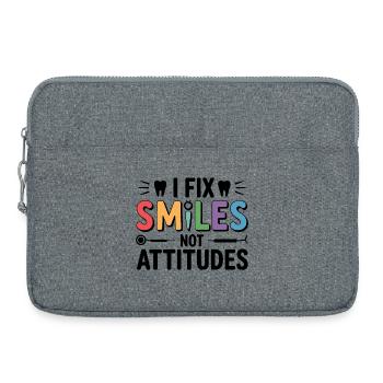 Dental Lab Technician Bridge Art  - Laptop bag 15" - heather grey - Front