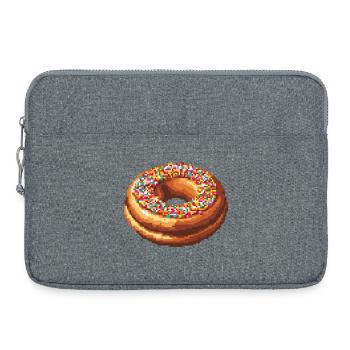 Pixel Donut - Laptop bag 15" - heather grey - Front