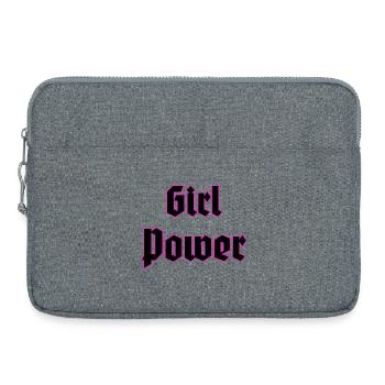 Girl Power Neon Umriss - Laptoptasche 15" - Grau meliert - Vorne