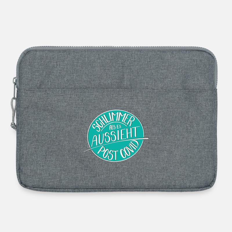 Schlimmer als es aussieht, Post Covid - Laptoptasche 15" - Grau meliert