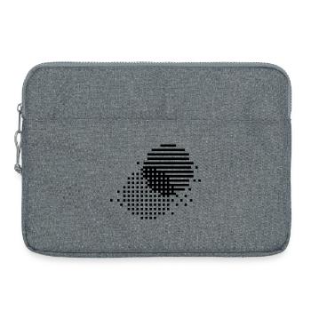 circle lines and dots design - Laptop bag 15" - heather grey - Front