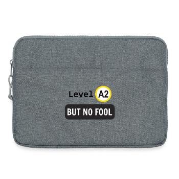 Language level A2, but no fool - Laptop bag 15" - heather grey - Front