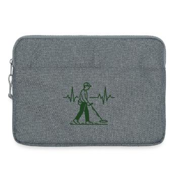 Heartbeat Metal Detecting Treasure Hunter - Laptop bag 15" - heather grey - Front
