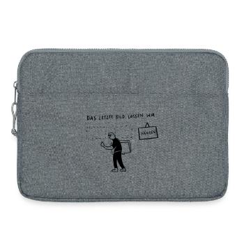 Das letzte Bild...lassen wir hängen - Laptoptasche 15" - Grau meliert - Vorne