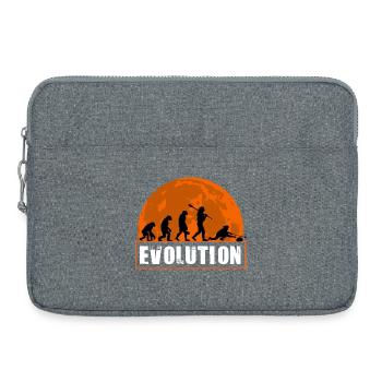 Curling Evolution Silhouette Winter Sport Humor - Laptop bag 15" - heather grey - Front