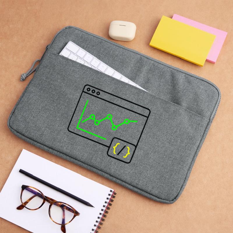 Web Analyse Chart Coding Browser Vektor Laptoptasche 15"