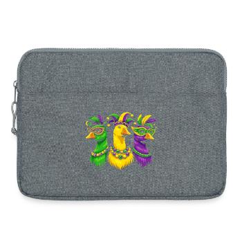 Karnevalstrio der Maskenvögel - Laptoptasche 15" - Grau meliert - Vorne
