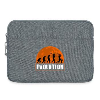 Entwicklung der Cricketspieler-Batsman-Silhouette - Laptoptasche 15" - Grau meliert - Vorne