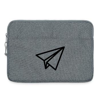 Avion en papier Avion - Sacoche pour ordinateur portable 15 pouces - gris chiné - Devant