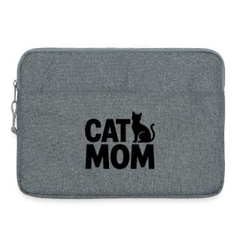 Maman Chat : Maman Chat - Sacoche pour ordinateur portable 15 pouces - gris chiné - Devant
