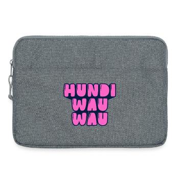 Hundi Wau Wau - Sacoche pour ordinateur portable 15 pouces - gris chiné - Devant
