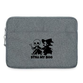 Toujours mon couple squelette d’Halloween Sorcier - Sacoche pour ordinateur portable 15 pouces - gris chiné - Devant
