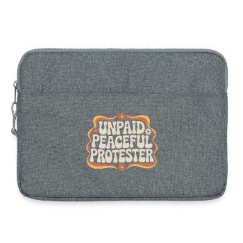 Unpaid Peaceful Protester Activist Saying Demo - Laptop bag 15" - heather grey - Front