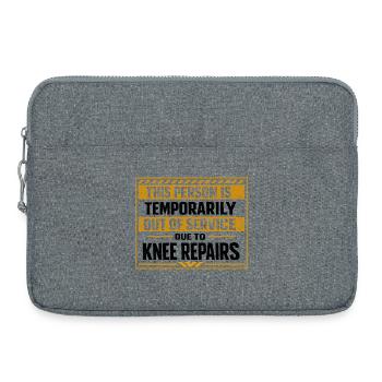 Humor Knee Surgery Repair In Service - Laptop bag 15" - heather grey - Front