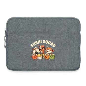 Sushi Troupe Funny Japanese Food Sashimi Li - Laptop bag 15" - heather grey - Front