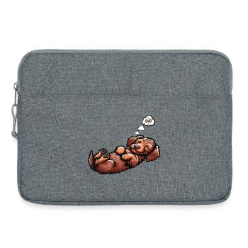 Rauhaardackel Dackel Dackelbesitzer Teckel Tekkel - Laptoptasche 15" - Grau meliert - Vorne