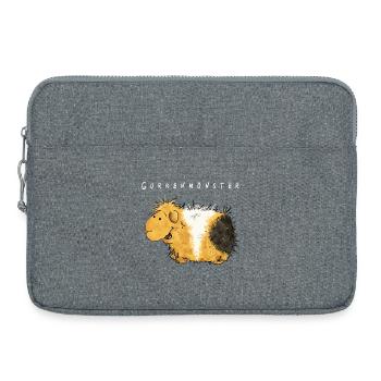 Funny Gurkenmonster I Meerschweinchen Comic - Laptoptasche 15" - Grau meliert - Vorne