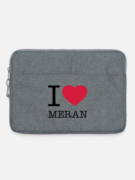 I LOVE MERAN - Laptoptasche 15" - Grau meliert