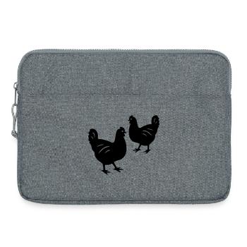 Chickens - Laptop bag 15" - heather grey - Front