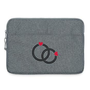 wedding rings - Laptop bag 15" - heather grey - Front