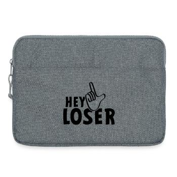 Hey Verlierer. Verlierer, Spinner, Dummköpfe, Neurd.... - Laptoptasche 15" - Grau meliert - Vorne