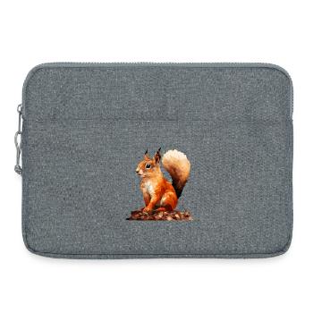 Écureuil de style polygonal - Sacoche pour ordinateur portable 15 pouces - gris chiné - Devant