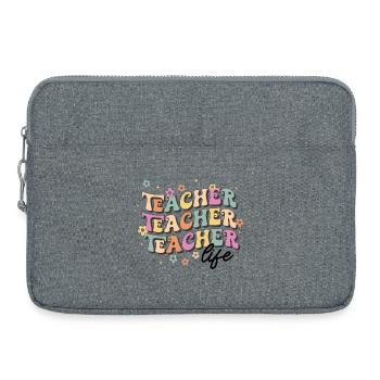 Vie enseignante - Sacoche pour ordinateur portable 15 pouces - gris chiné - Devant