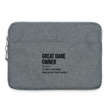 Dogue allemand - Sacoche pour ordinateur portable 15 pouces - gris chiné - Devant
