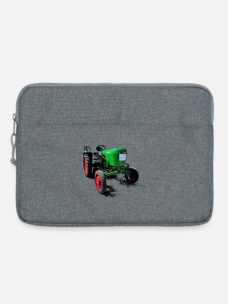 Dieselross F12 | Oldtimer-Traktor - Laptoptasche 15" - Grau meliert
